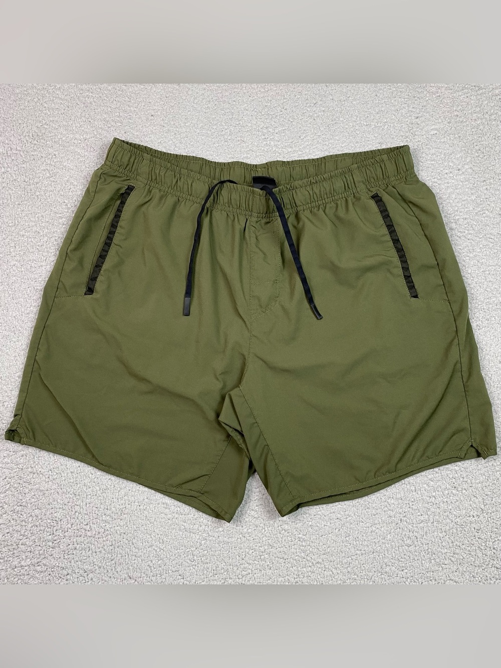 RVCA Athletic Shorts Mens Size XXL Green Gym Workout Linerless 7" Inseam Stretch